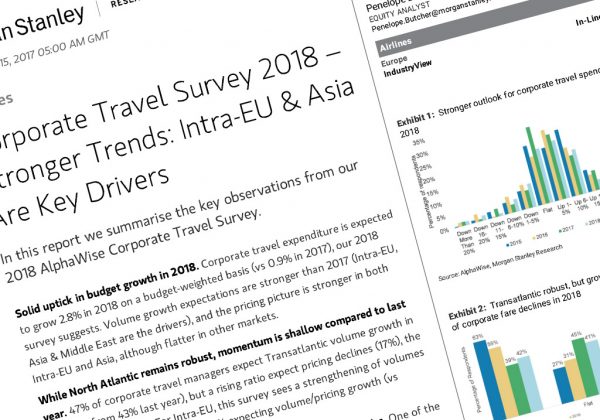 Corporate Travel Survey 2018 – Stronger Trends: Intra-EU & Asia Are Key Drivers
