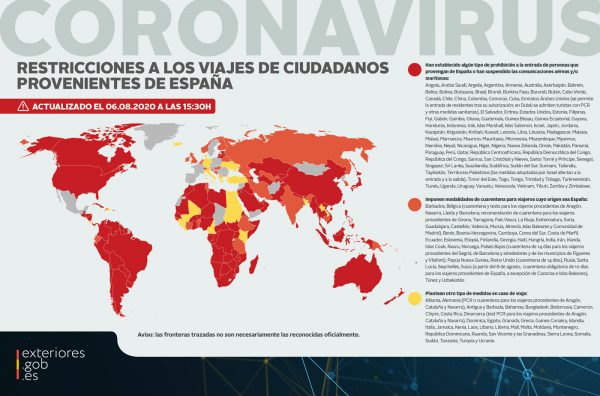 Vetos, restricciones o cuarentena obligatoria: estos son los problemas para viajar desde España a otros países