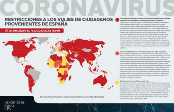 Así funciona el ‘semáforo Covid’ de la UE para restricciones de viajes que pone a toda España en rojo