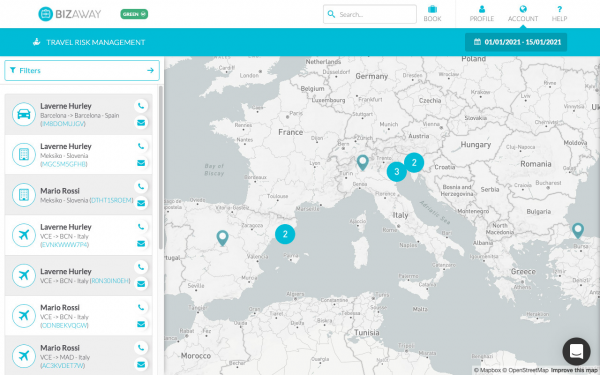 BizAway introduce la gestión de riesgos y alertas en su plataforma para garantizar la seguridad de los viajes corporativos