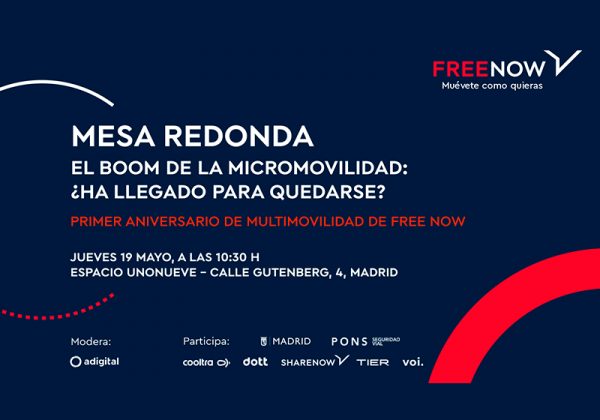 Convocatoria FREE NOW- «El boom de la micromovilidad: ¿ha llegado para quedarse?”