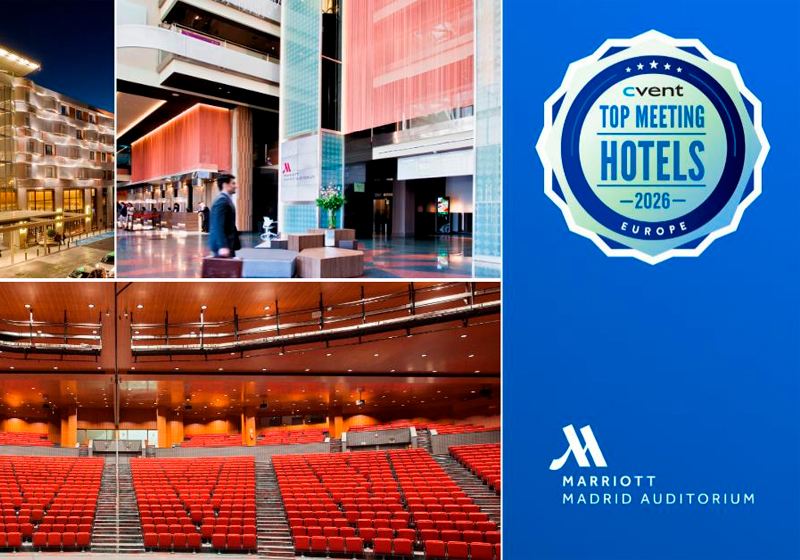 Reconocido entre los mejores hoteles de reuniones de Europa por CVENT